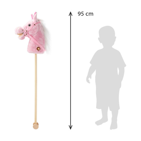 Hobby Horse z dźwiękiem i kółkami Rosie Baby Mix różowy 3l+ Hobby Horse z dźwiękiem i kółkami Rosie Baby Mix różowy 3l+