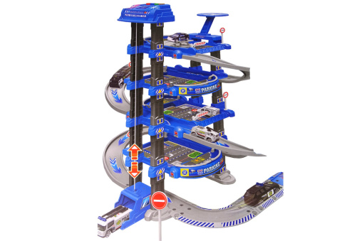 Policyjny Parking Czteropoziomowy Pojazdy Dźwięk Światła Lean Toys 3l+ Policyjny Parking Czteropoziomowy Pojazdy Dźwięk Światła Lean Toys 3l+