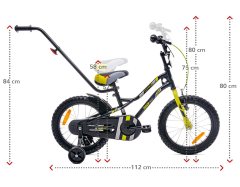 Rowerek dziecięcy Sun Baby Tiger Bike 16" czarny/żółty 4l+ Rowerek dziecięcy Sun Baby Tiger Bike 16" czarny/żółty 4l+