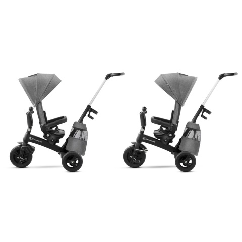 Rowerek trójkołowy 5w1 Kinderkraft EasyTwist Platinum Grey 9m+