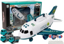 Samolot Rozkładany City z Autkami Lean Toys 1:64 Światła Dźwięki 3l+