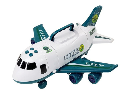 Samolot Rozkładany City z Autkami Lean Toys 1:64 Światła Dźwięki 3l+ Samolot Rozkładany City z Autkami Lean Toys 1:64 Światła Dźwięki 3l+
