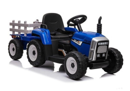 Traktor na akumulator z przyczepą Lean Toys XMX611 niebieski 3l+