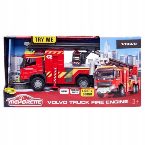 Zabawka Majorette Volvo straż pożarna 19 cm światło/dźwięk 3713000 3l+ Zabawka Majorette Volvo straż pożarna 19 cm światło/dźwięk 3713000 3l+