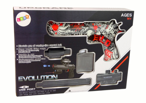 Zabawka Pistolet Elektryczny na Kulki Wodne Lean Toys 16011 14l+ Zabawka Pistolet Elektryczny na Kulki Wodne Lean Toys 16011 14l+
