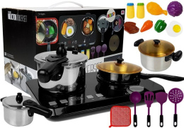 Zestaw kuchenny ze stali nierdzewnej 32 elementy Lean Toys 7568 3l+