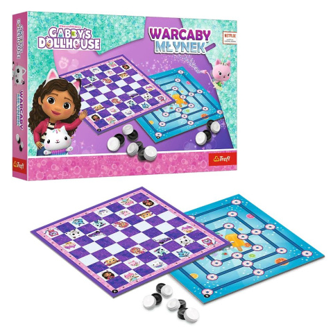 Gra Warcaby I Młynek Koci Domek Gabi Trefl 02800 3l+