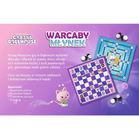 Gra Warcaby I Młynek Koci Domek Gabi Trefl 02800 3l+ Gra Warcaby I Młynek Koci Domek Gabi Trefl 02800 3l+