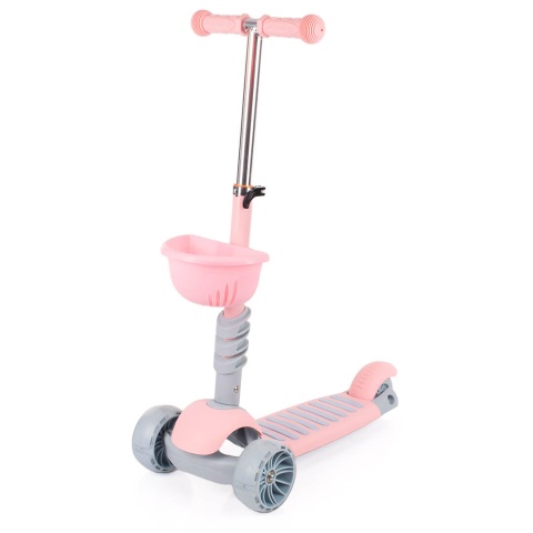 Hulajnoga balansowa z siedzeniem koła LED Top Kids 7440033 różowa 3l+