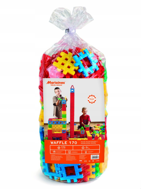 Klocki konstrukcyjne Wafle Mix 170 elementów Marioinex 900277 2l+ Klocki konstrukcyjne Wafle Mix 170 elementów Marioinex 900277 2l+