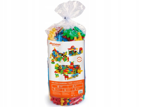 Klocki konstrukcyjne Wafle Zagroda 240 elementów Marioinex 900864 2l+ Klocki konstrukcyjne Wafle Zagroda 240 elementów Marioinex 900864 2l+