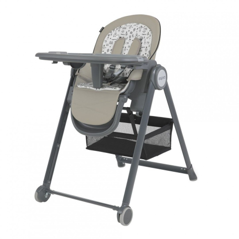 Krzesełko do karmienia na kółkach Espiro Penne 107 Warm Grey