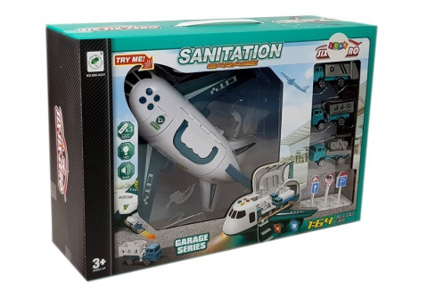 Samolot Rozkładany City z Autkami Lean Toys 1:64 Światła Dźwięki 3l+ Samolot Rozkładany City z Autkami Lean Toys 1:64 Światła Dźwięki 3l+