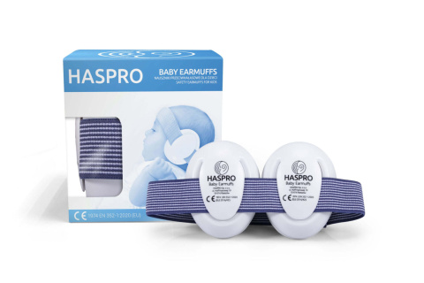 Słuchawki ochronne nauszniki dla dzieci HASPRO Baby Earmuffs blue 1m+