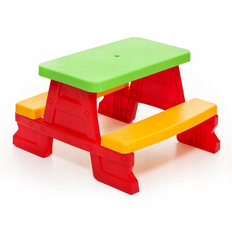 Stolik ogrodowy piknikowy dziecięcy z ławkami Dohany 5067 czerwony 2l+