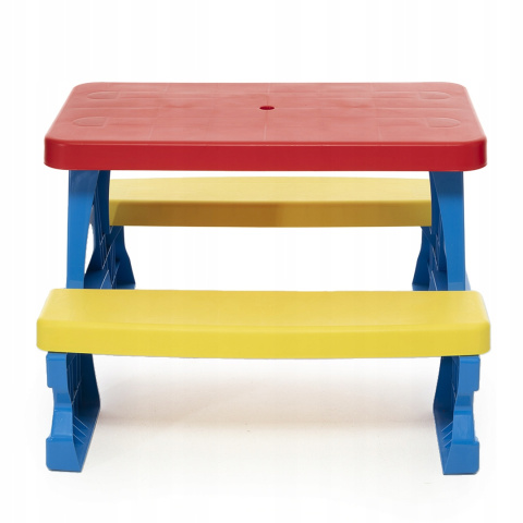 Stolik ogrodowy piknikowy dziecięcy z ławkami Dohany 5067 niebieski 2l+