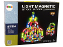 Świecące Klocki Magnetyczne Edukacyjne 102 El. Lean Toys 14657 3l+ Świecące Klocki Magnetyczne Edukacyjne 102 El. Lean Toys 14657 3l+