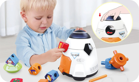 Zabawka edukacyjna Hola Kosmiczny Sorter Rakieta SN622 2l+ Zabawka edukacyjna Hola Kosmiczny Sorter Rakieta SN622 2l+