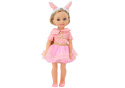 Lalka Różowa Sukienka Opaska Szczotka 38cm Lean Toys 18171 3l+