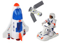 Zestaw Misja Kosmiczna Rakieta Pojazdy 7 elementów Lean Toys 16579 3l+