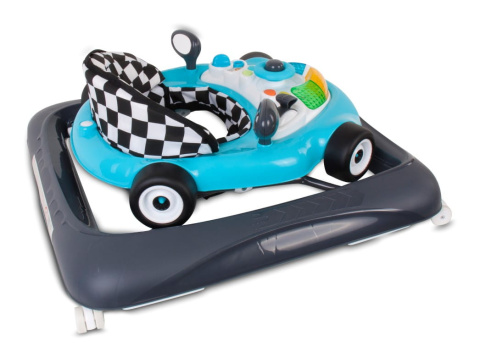 Chodzik wyścigówka Sun Baby turkusowo-czarny B01.023.1.4 6m+ Chodzik wyścigówka Sun Baby turkusowo-czarny B01.023.1.4 6m+