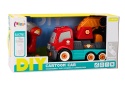 Ciężarówka do skręcania DIY Pomarańczowy Dźwig Lean Toys 18651 3l+ Ciężarówka do skręcania DIY Pomarańczowy Dźwig Lean Toys 18651 3l+