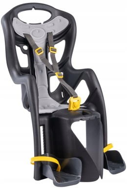 Fotelik rowerowy Bellelli Pepe Standard Black 2025 na ramę do 22 kg