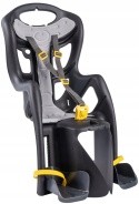 Fotelik rowerowy Bellelli Pepe Clamp Black 2025 na bagażnik do 22 kg