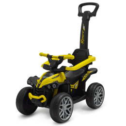 Jeździk z rączką quad Baby Mix Mega Prime Eva żółty 56316 12m+