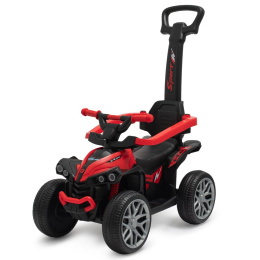 Jeździk z rączką quad Baby Mix Mega Prime Eva czerwony 56317 12m+