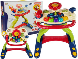 Interaktywny Chodzik Tablica Kierownica 3w1 Lean Toys 8492 6m+