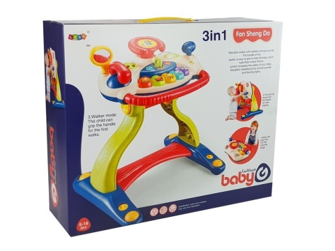 Interaktywny Chodzik Tablica Kierownica 3w1 Lean Toys 8492 6m+ Interaktywny Chodzik Tablica Kierownica 3w1 Lean Toys 8492 6m+