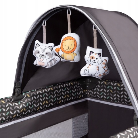 Łóżeczko turystyczne Lionelo Sven Plus Grey Scandi