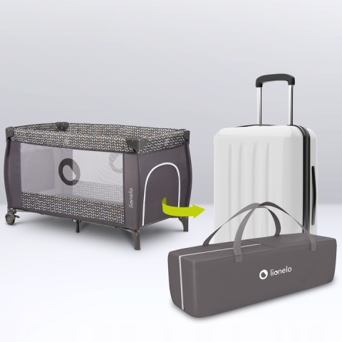 Łóżeczko turystyczne Lionelo Sven Plus Grey Scandi