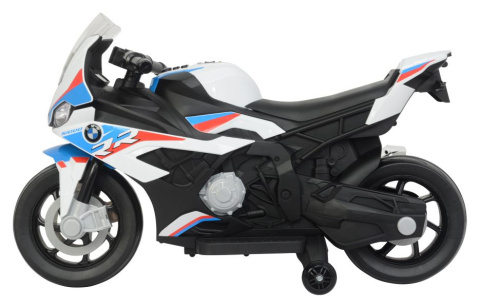 Motor na akumulator dla dziecka Lean Toys BMW S1000RR 2156 biały 3l+ Motor na akumulator dla dziecka Lean Toys BMW S1000RR 2156 biały 3l+
