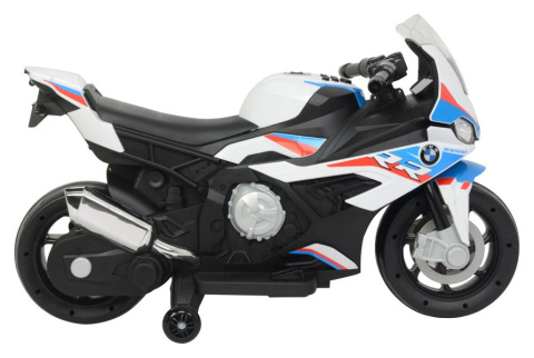 Motor na akumulator dla dziecka Lean Toys BMW S1000RR 2156 biały 3l+ Motor na akumulator dla dziecka Lean Toys BMW S1000RR 2156 biały 3l+