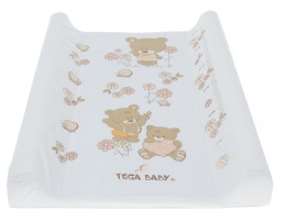 Przewijak dziecięcy sztywny 50 x 70 cm Tega Baby Miś biała perła