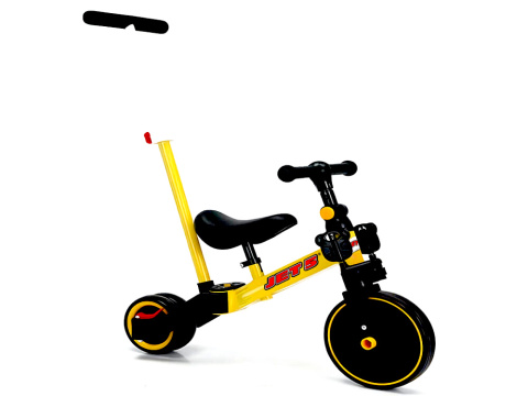 Rowerek trójkołowy 3w1 Madej Jet5 9,5" + 6/8 żółty 3265 12m+