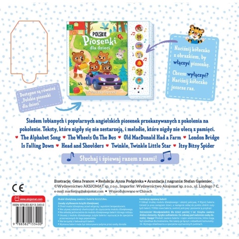 Wydawnictwo Aksjomat Angielskie piosenki dla dzieci. Wydanie II. 3555 Wydawnictwo Aksjomat Angielskie piosenki dla dzieci. Wydanie II. 3555