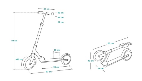 Hulajnoga Lionelo Luca Black Carbon Pink do 100 kg Hulajnoga Lionelo Luca Black Carbon Pink do 100 kg