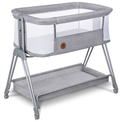 Łóżeczko dostawne Lionelo Luna Grey Concrete