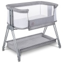 Łóżeczko dostawne Lionelo Luna Grey Concrete