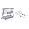 Łóżeczko dostawne Lionelo Luna Grey Concrete
