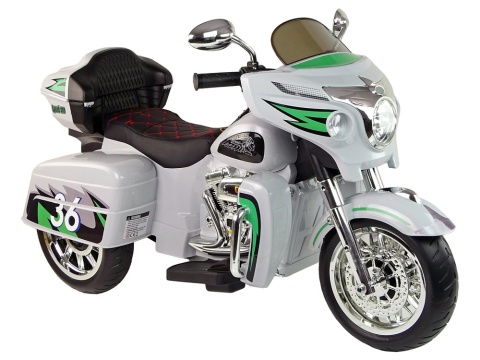 Motor na akumulator dla dziecka Lean Toys Goldwing 3206 szary 3l+