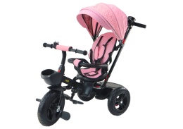 Rowerek trójkołowy Lean Toys PRO550 różowy 27251 6m+