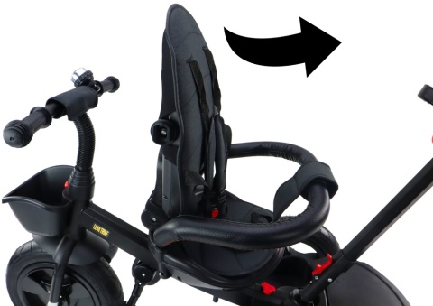Rowerek trójkołowy Lean Toys PRO550 czarny 27253 6m+ Rowerek trójkołowy Lean Toys PRO550 czarny 27253 6m+