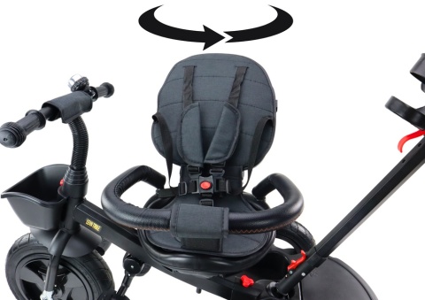 Rowerek trójkołowy Lean Toys PRO550 czarny 27253 6m+ Rowerek trójkołowy Lean Toys PRO550 czarny 27253 6m+