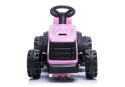 Traktor na akumulator z przyczepą Lean Toys TR1908T różowy 4184 3l+