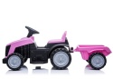 Traktor na akumulator z przyczepą Lean Toys TR1908T różowy 4184 3l+