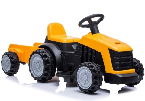 Traktor na akumulator z przyczepą Lean Toys TR1908T żółty 4186 3l+